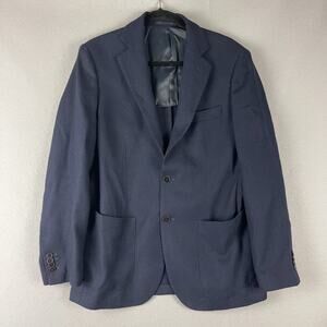 Gutteridge Dal 1878 Wool Blazer Sport Coat Mens US 38R Blue 2 Button Textured